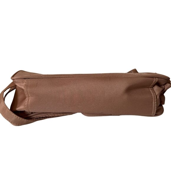 Light Brown Quilted Pocket Shoulder Bag With Adjustable Strap & Zip Closures‎ - Picture 10 of 10